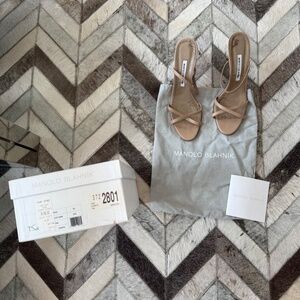 Manolo Blahnik strappy mule - nude